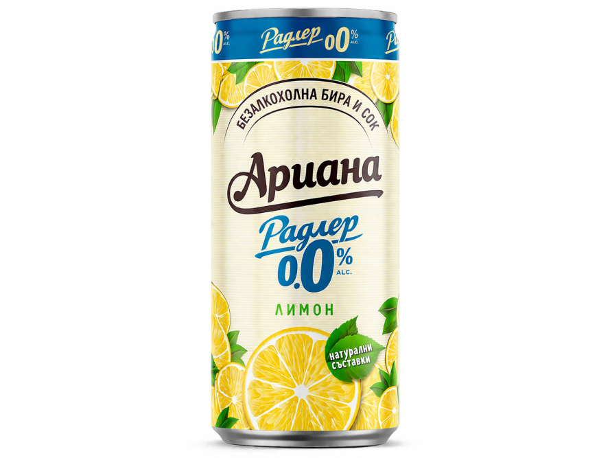 Ариана Радлер 0.0% /кен/ – 330 мл.